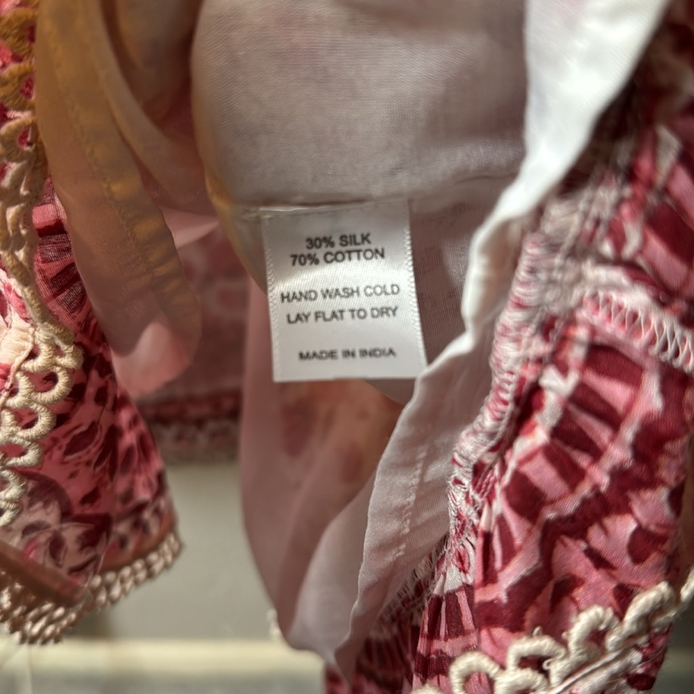 Bell By Alicia Bell Ari Paisley Floral Peasant Tiered Mini Dress in Red Floral - Picture 8 of 9
